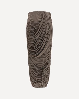 Magda Butrym Draped silk midi Skirt Female 38