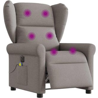 vidaXL Vidaxl - Sill&oacute;n Reclinable De Masaje El&eacute;ctrico Tela Gris Taupe