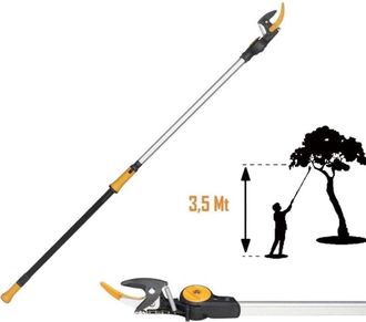Fiskars UPX86 + seghetto segaccio svettatoio troncarami telescopico h. 6 metri