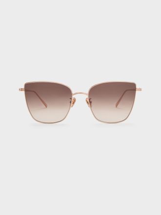 Charles & Keith Livonia Crystal Square Sunglasses