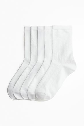 H&M 5er-Pack Socken - White