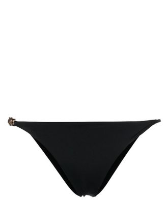 Versace Black Solid Bikini Bottom Swimwear