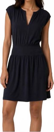 Michael Stars Sammi Ultra Rib Flare Mini Dress In Black