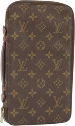 Louis Vuitton Pre-owned Canvas Portemonnee - Dames - Vintage Accessoires - Bruin - ONE Size - Vintage