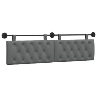 vidaXL Cabecero Colgante Gris Oscuro Tela Vidaxl