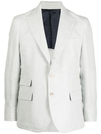Eleventy Blazer met enkele rij knopen - Wit