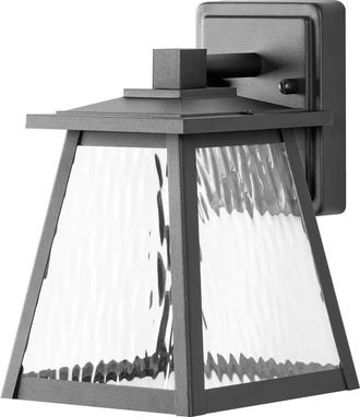 Beliani L&aacute;mpara Led De Pared Para Exterior De Metal Estilo Tradicional Puerta Principal Porche Negro Siret