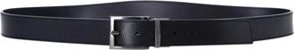 Emporio Armani Palmellato Leer Bedrukte Omkeerbare Riem - Heren - Riemen - Blauw - ONE Size - Leer - Accessoires