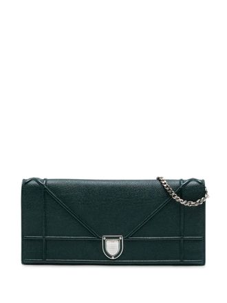 Dior 2015 Grained Calfskin Diorama Pochette Clutch crossbody bag - women - Calf Leather - One Size - Green