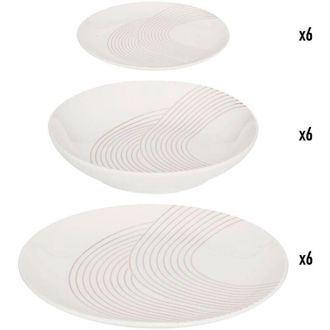 Atmosphera Servizio da tavola sky lounge 18 pezzi bianco d26,8xp2,6cm - Atmosphera cr&eacute;ateur dint&eacute;rieur