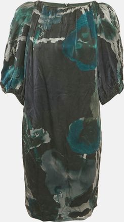 Max Mara Multicolor Printed Silk Shift Dress