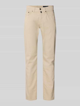 Pierre Cardin Regular Fit Jeans mit Label-Detail Modell Lyon in Beige, Gr&ouml;&szlig;e 32/30