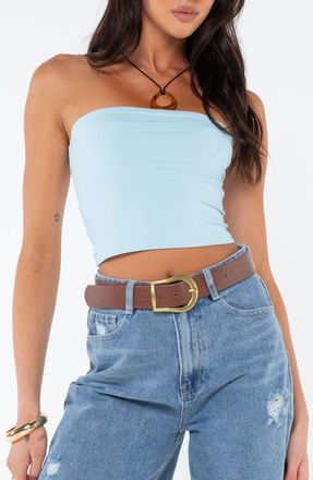 Princess Polly Tomlin Tube Top in Blue at Nordstrom, Size 2