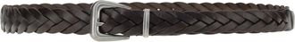 Brunello Cucinelli Woven Leather Belt - Brown