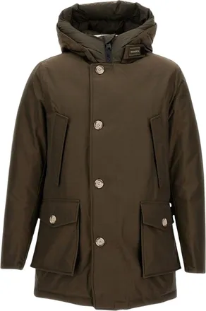 Woolrich Brown Arctic Insulated Cotton-Blend Parka