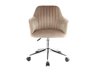VENTE-UNIQUE.COM Silla de escritorio terciopelo beige