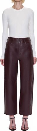 Pistola Denim Jett Cabernet Leather Pants In Claret