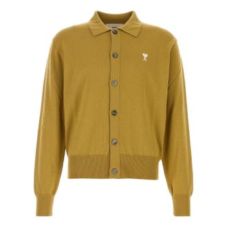 Ami de Coeur Embroidery Polo Cardigan Havana HKC221-KN0025-202
