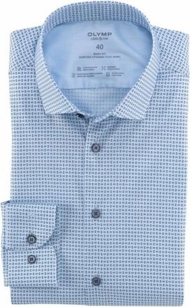 Olymp Olymp, Heren, Overhemden, Blauw, Maat: 3XL