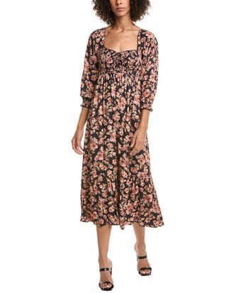 Saltwater Luxe Puff Sleeve Midi Dress