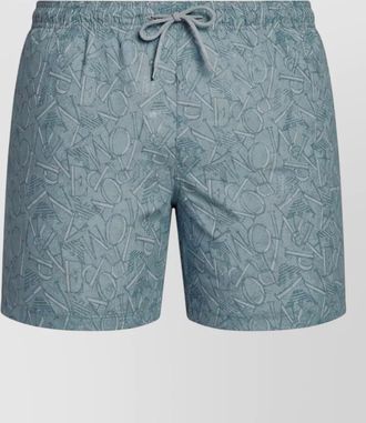 Emporio Armani swim shorts all over print waistband