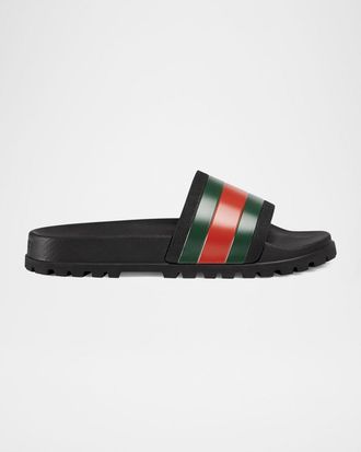 Gucci Men & apos;s Pursuit Trek Web Slide Sandals