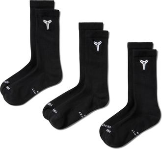 Nike Unisex Everyday Elevated Kobe Crew Socks (3 Pairs) in Multicolor | IM7652-902