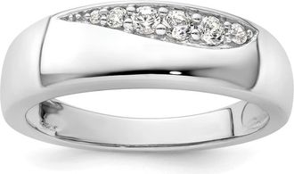Diamond2Deal 14k Gold Lab Grown Diamond Wedding Band Ring 1/4Ct Clarity- VS Color- D-E