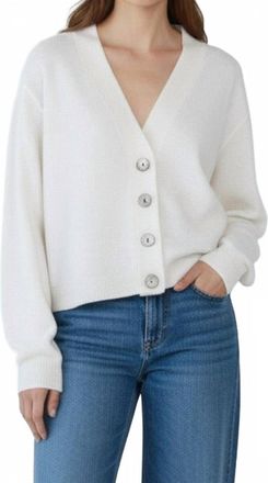 Brodie Alani Cashmere Cardigan In Antique White