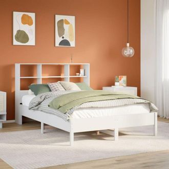 vidaXL Letto Libreria senza Materasso Bianco 120x200 cm Legno di Pino - Vidaxl