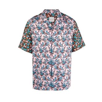 Paul Smith Bloemenprint korte mouwen overhemd - Heren - Korte mouwen Overhemden - Veelkleurig - S - Katoen - Overhemden