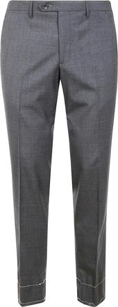 Rota Sport Broeken, Heren, Grijs, L, Wol, Blauwe wollen pakbroek