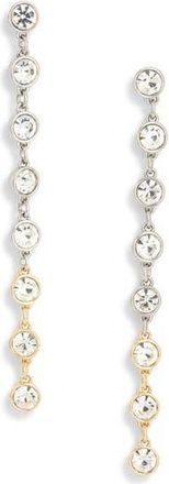AllSaints Two-Tone Crystal Linear Drop Earrings in Two Tone at Nordstrom Rack