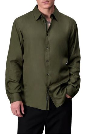 Rag & Bone Cooper Relaxed Fit Button-Up Shirt in Forgreen at Nordstrom, Size Medium