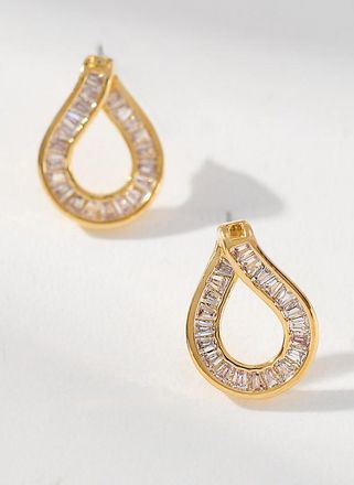 Maeve Baguette Crystal Post Earrings