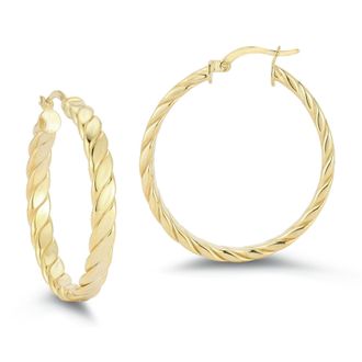 Glaze Jewelry Sterling Silver Medium Twist Hoops