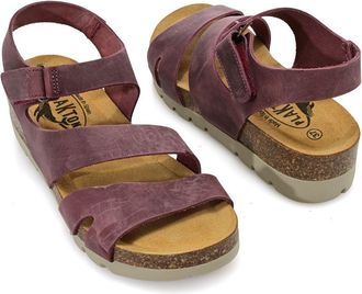 Plakton Comodoro Leather Wedge Sandals