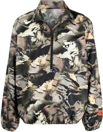 Heron Preston Camouflage Windbreaker - Heren - Trainingsjackets - Veelkleurig - S - Fitness