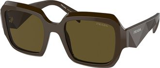 Prada PR 28ZS 15L09Z Womens Sunglasses Brown Size 53