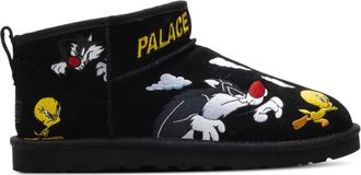 UGG Ultra Mini cartoon-embroidered boots - Black