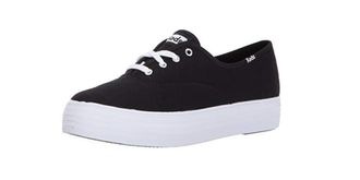 Keds Fashion Sneaker WF57298-Black + White -4 UK