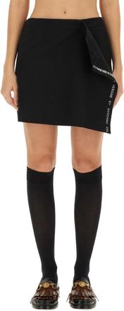 Moschino Black Solid Mini Skirt