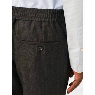 Ami Virgin Wool Straight Fit Trousers - Gray