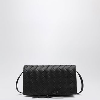 Bottega Veneta Black Intrecciato crossbody bag