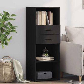 vidaXL Credenza Nera 45x42,5x124 cm in Legno Multistrato - Vidaxl
