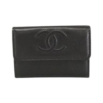 Chanel Pre-owned Wallets, female, Black, Size: ONE SIZE Pre-owned Caviar Skin Wallet