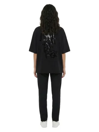 Dolce & Gabbana Graphic Print Cotton T-Shirt - Black