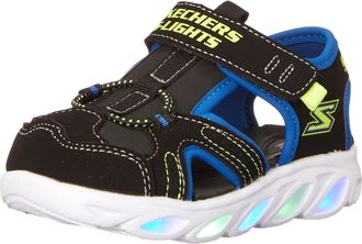 Skechers Kids Boys Hypno-Splash Sneaker, Black/Blue/Lime, 5 Toddler