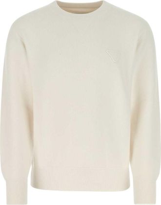 Prada Ivory stretch cashmere blend sweater