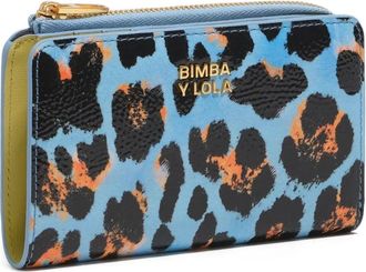 Bimba & Lola textured leopard print purse - women - Polyester/Polyurethane/Polyester/Polyurethane - One Size - Blue